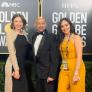 Prof. Nate Thomas with two interns at the Golden Globes