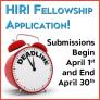 HIRI Fellowship Submissions begin April 1st and end April 30th
