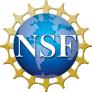 The letters &quot;NSF&quot; over a globe.