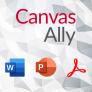 Canvas Ally with microsoft word powerpoint and adobe acrobat logos