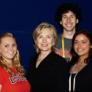 Hillary Clinton with students