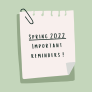 Spring 2022 Reminders for International Students