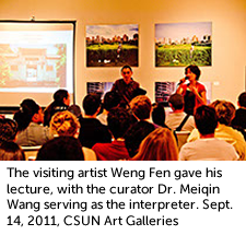 visiting artist Weng Fen gave his lecture