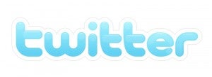 Twitter word logo. 