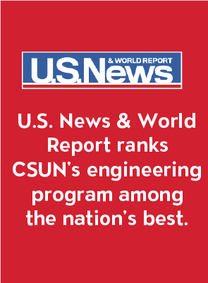 Tile stating that the U.S. News and World Report ranks C-SUN's engineering program among the nation's best.
