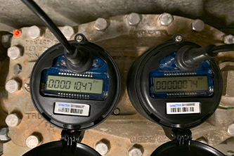 water meters with numbers