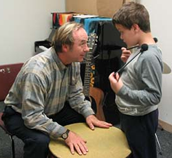 Therapist working with a child