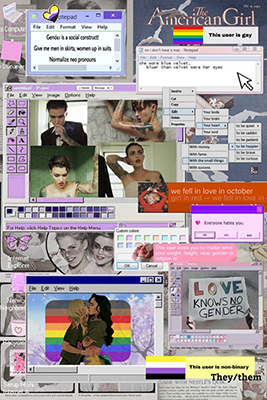 Collage from “Zine 3” in CSUN Queer Studies project.