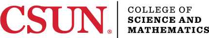 CSUN Logo with College of Science and Mathematics lockup.
