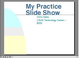 One slide shown in Slide View
