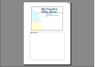 Slide shown in Note Pages View