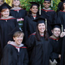 A group of graduates posing.