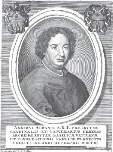 Annibale Card. Albani, engraved portrait