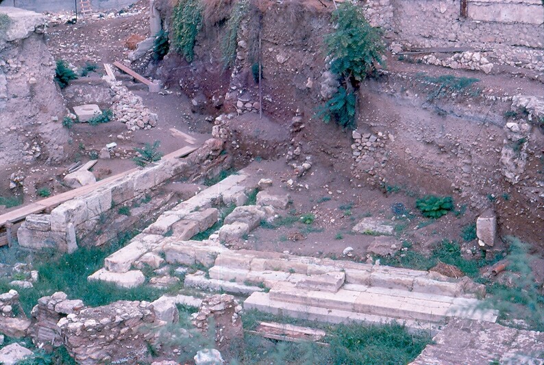 The Stoa Poikile, being excavated