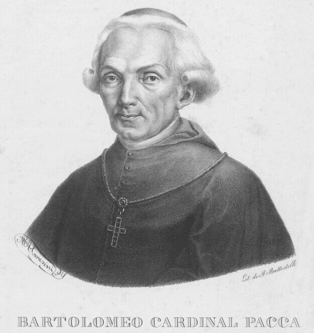lithograph portrait of Cardinal Pacca