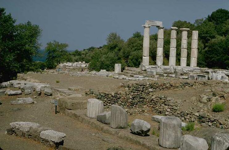 Another view of the Temple, with the Hall of Votive Gifts