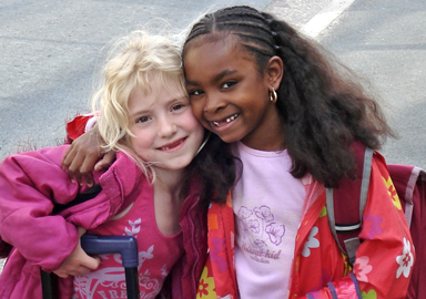 Children Hugging