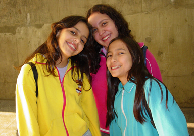 Female Adolescents Smiling