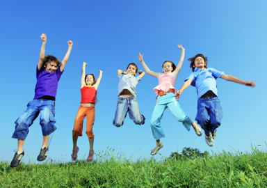 Children Jumping