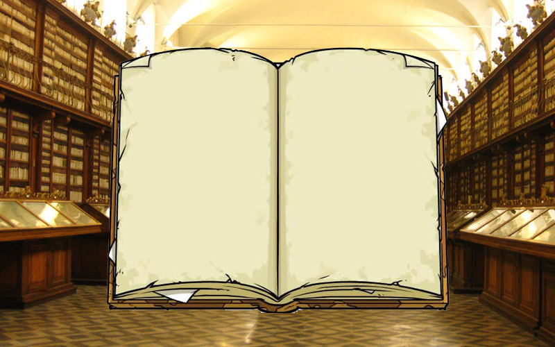 A book inside the 18th century library