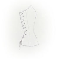 corset stay laces ribbons