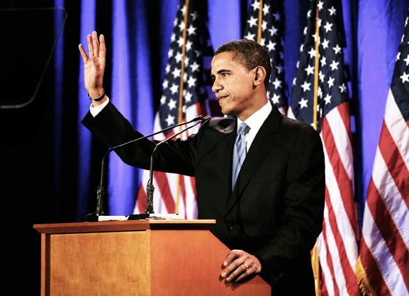 Obama giving speech on race