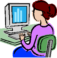 Image of girl typing at the computer